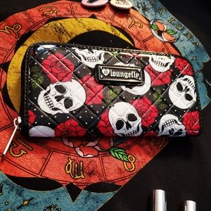 Loungefly skull and roses wallet